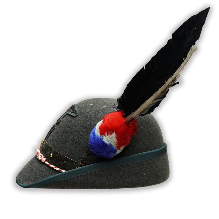 Italien - Alpine jægere - Militær hjelm - Shako / Alpine hunters' kepi kendt som Alpini - 1950/1970