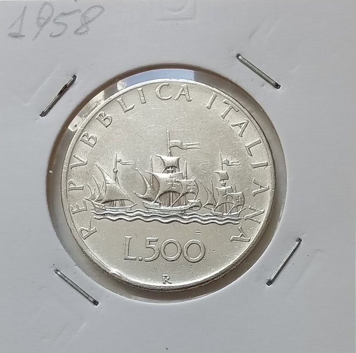 Italien. N.40 Monete Repubblica Italiana di cui N. 3 in Argento " 500 Lire Caravelle " - anni vari  (Ingen mindstepris)