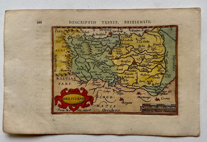 Italien - Brescia, Gardasøen; P. Bertius - Bresciano - 1601-1620