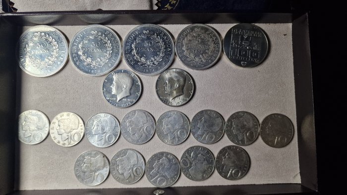 Verden, Frankrig, USA, Østrig. Lot of Silver Coins  (Ingen mindstepris)