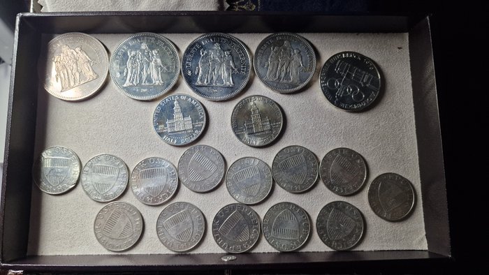 Verden, Frankrig, USA, Østrig. Lot of Silver Coins  (Ingen mindstepris)