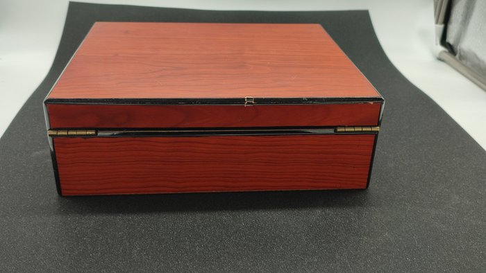 Cigaræske - Stor Cigaræske - Vintage Humidor Luftfugter - Ceder, Kirsebærtræ