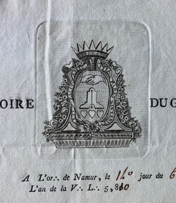 . - A la Gloire ... Ecossaise de S. Jean sous le titre distinctif de la Bonne Amitié - signed - 1810