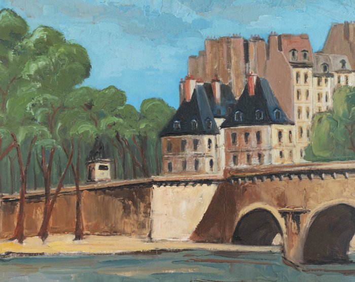 René Leblond (XIX-XX) - Paris, le pont Henri IV