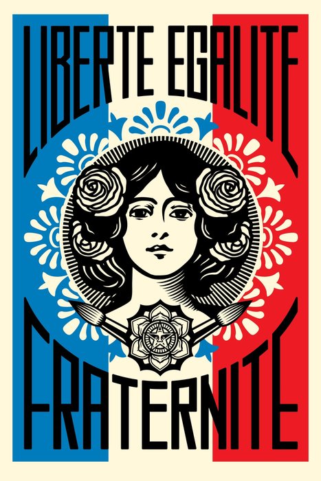 Shepard Fairey (OBEY) - LIBERTÉ EGALITÉ FRATERNITÉ Signed Offset Lithograph