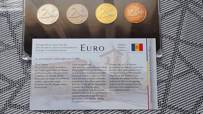 Andorra 2 Euro 2015 "30th Anniversary - Reform of Electoral Law"  (4 moedas)  (Ingen mindstepris)