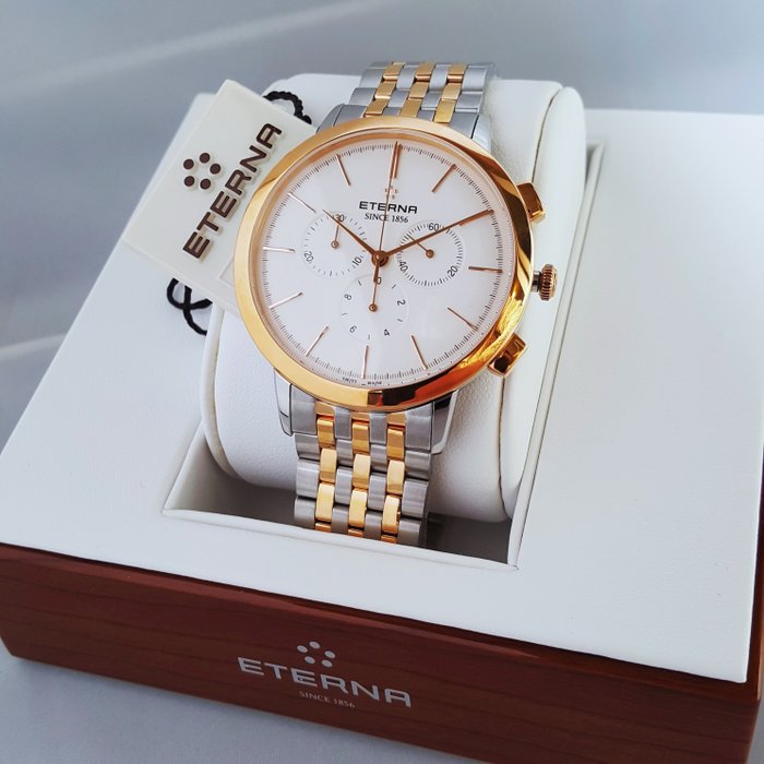 Eterna - Eternity - 18K Gold - Swiss Chronograph 1/10th - Mænd - Ny