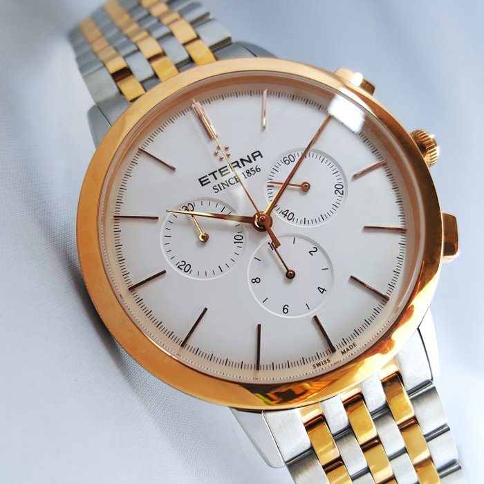 Eterna - Eternity - 18K Gold - Swiss Chronograph 1/10th - Mænd - Ny