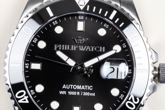 Philip Watch - Caribe Diving - Automatic - Date - Helium valve - Swiss Made - 300 m - 42 mm - Sapphire crystal - Mænd - 2020+