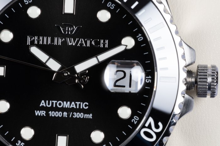 Philip Watch - Caribe Diving - Automatic - Date - Helium valve - Swiss Made - 300 m - 42 mm - Sapphire crystal - Mænd - 2020+