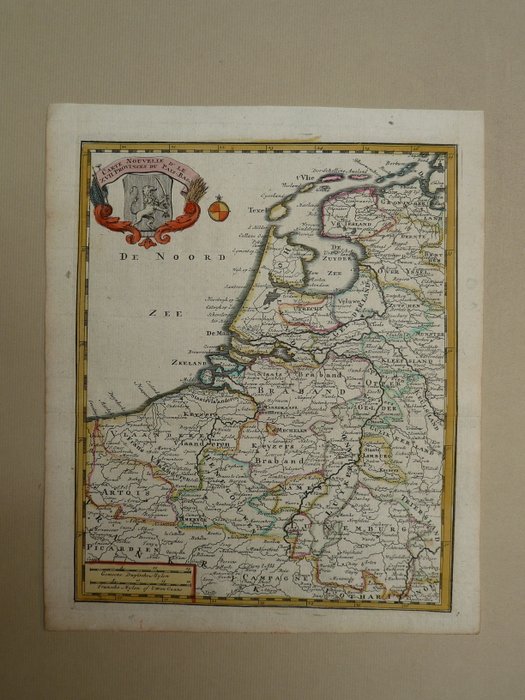 Holland - Belgien, Luxembourg; Hendrik de Leth - Carte Nouvelle d' le XVII Provinces du Pais Bas - 1740