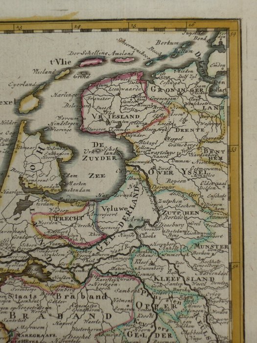 Holland - Belgien, Luxembourg; Hendrik de Leth - Carte Nouvelle d' le XVII Provinces du Pais Bas - 1740