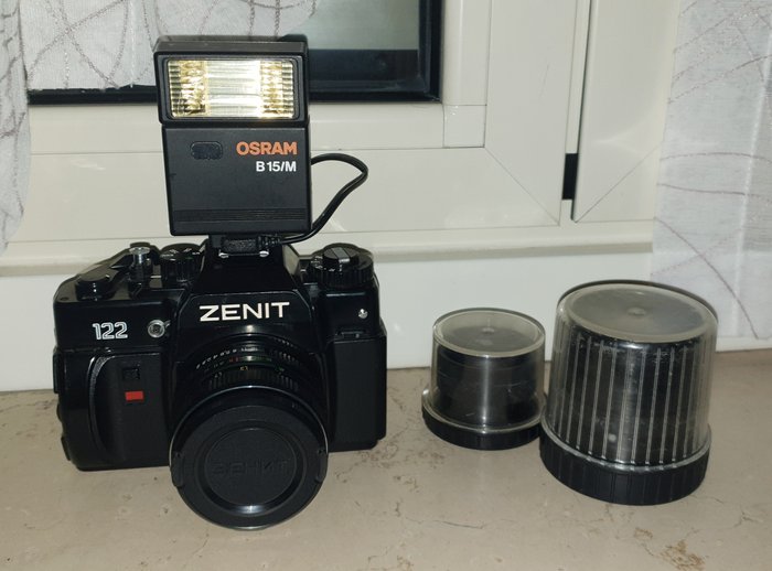 Zenit 122 + elios 44M-7 58mm f/2 + Mir-1B 2.8/37 + 2x converter | Reflekskamera med enkelt linse (SLR)