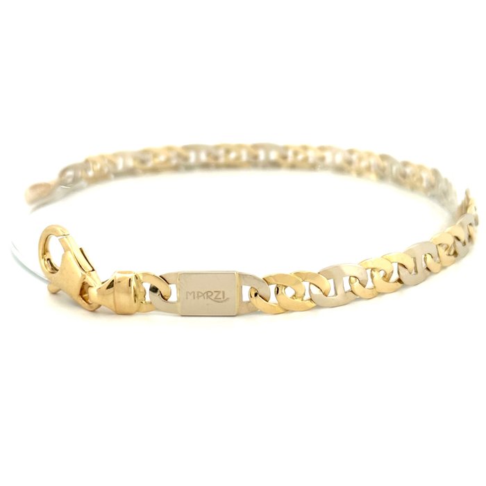 Handmade - Armbånd - Bracciale - 14.3 g - 18 kraat Gulguld, Hvidguld