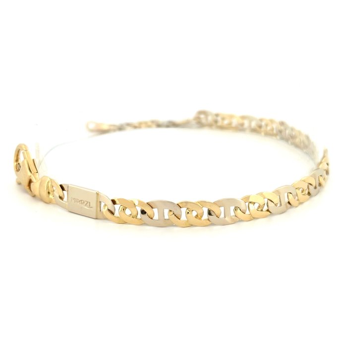 Handmade - Armbånd - Bracciale - 14.3 g - 18 kraat Gulguld, Hvidguld