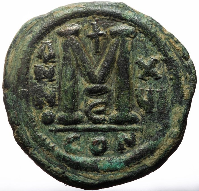 Byzantinske rige Justinian I (AD 527-565) Follis  (Ingen mindstepris)