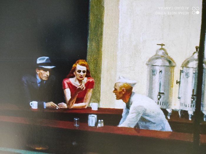 after Hopper - Edward Hopper - Falchi della notte- Impronti Edizione - 1990‹erne