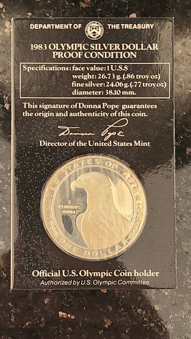 USA. Proof Silver Eagle Dollar 1983  (Ingen mindstepris)