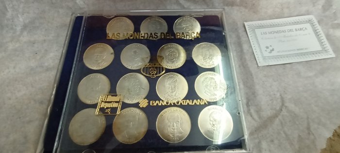 Spanien. Collection of 800% silver medals from Barcelona's stars  (Ingen mindstepris)