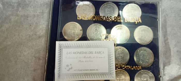 Spanien. Collection of 800% silver medals from Barcelona's stars  (Ingen mindstepris)