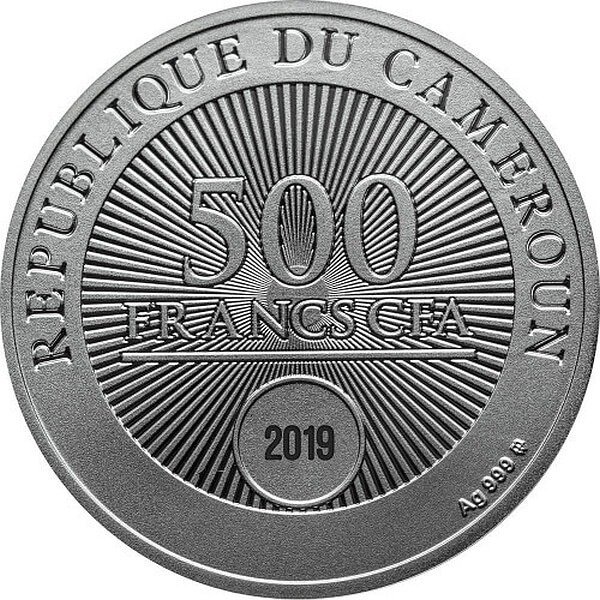 Cameroun 500 Francs 2019 Love and Happiness 1/2 Oz (999) Proof  (Ingen mindstepris)