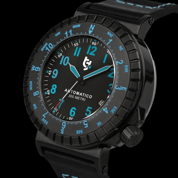 Tecnotempo - "Aviator" 300M WR - Limited Edition - - TT.300G.NNBL (Black/Blue) - Mænd - 2011-nu