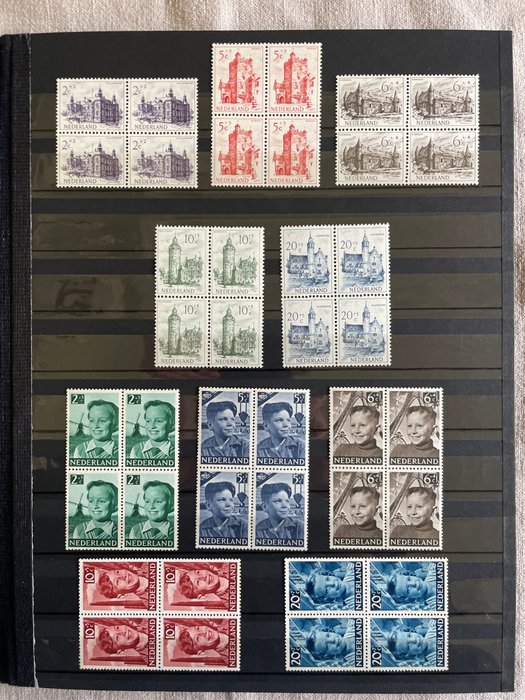 Holland 1950/1960 - Samling af blokke af 4 mellem NVPH 550 og 746