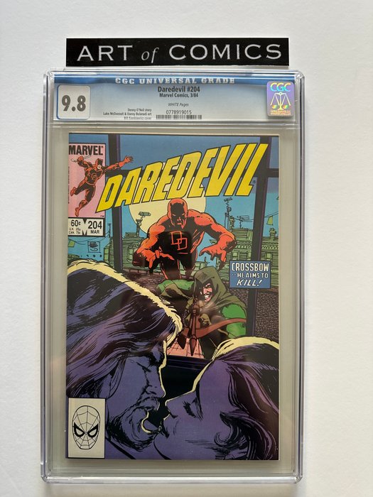 Daredevil #204 - CGC Graded 9.8 - Extremely High Grade!! - White Pages!! - 1 Graded comic - Første udgave - 1984