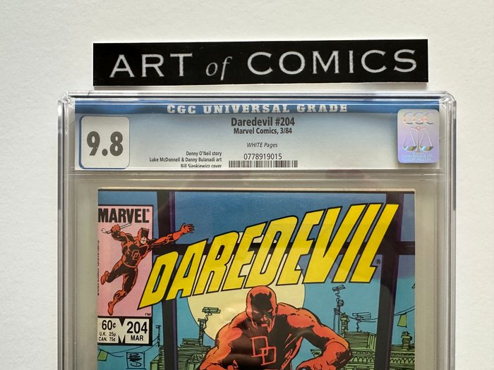 Daredevil #204 - CGC Graded 9.8 - Extremely High Grade!! - White Pages!! - 1 Graded comic - Første udgave - 1984