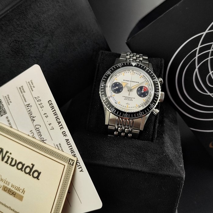 Nivada Grenchen - Chronomaster Panda Manual - 86010M04 - Mænd - 2011-nu