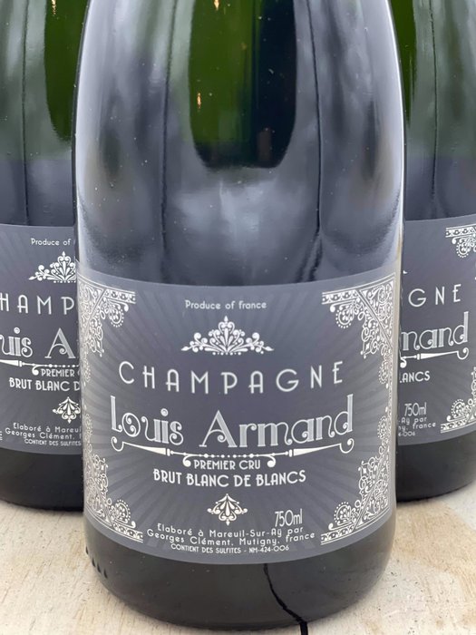 Louis Armand, Brut - Champagne Blanc de Blancs, Premier Cru - 6 Flasker (0,75 L)