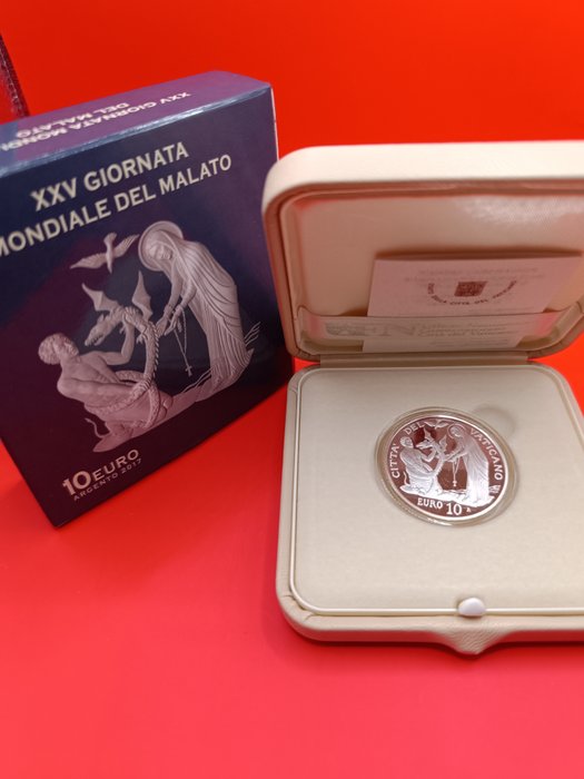 Vatikanstaten. 10 Euro 2017 "XXV Jornada Mundial del Enfermo" Proof  (Ingen mindstepris)