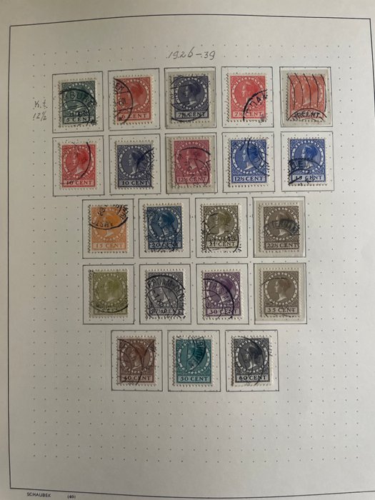 Holland 1923/1980 - Samling mellem NVPH 132 og 1213 i Schaubek album