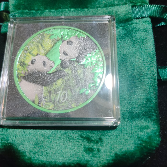 Kina. 10 Yuan 2023 Panda - Green Forest , 1 Oz (.999)  (Ingen mindstepris)