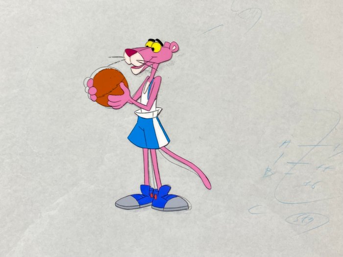 The Pink Panther Show (1970) - 1 Original Animation Cel og Tegning af The Pink Panther