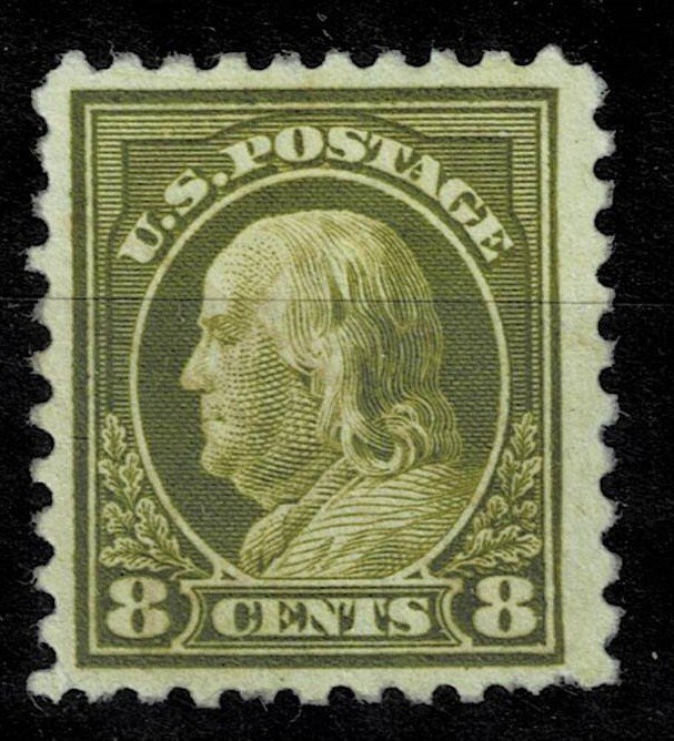 Förenta staterna 1913 - 10 Cent lysegrøn bule. 10 Mh fremragende centrering - Scott nr. 431