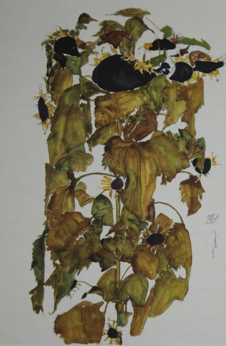 Egon Schiele (1890-1918) after - Sonnenblumen