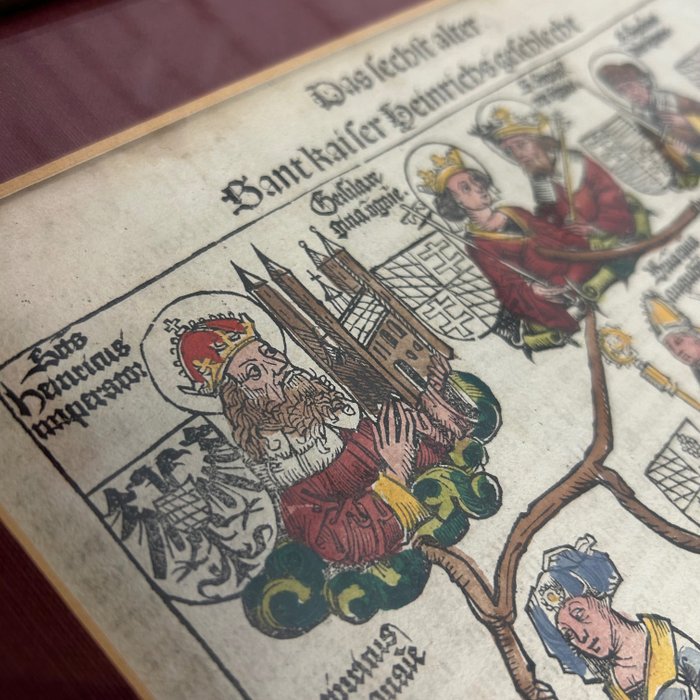 Hartmann Schedel (1440-1514) - Nuremberg Chronicles - The Genealogy of Henry II - from Liber Chronicarum