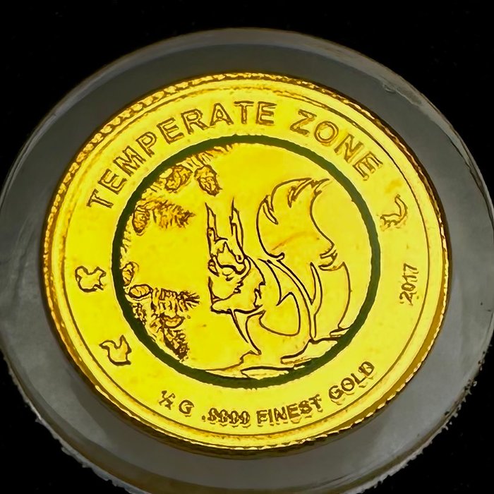 Elfenbenskusten. 100 Francs 2017 Temperate Zone, (.999) Proof  (Ingen mindstepris)