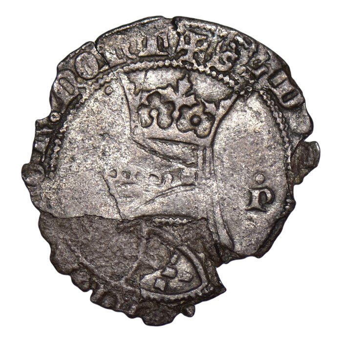 Polen. D. Fernando I (1367-1383). Barbuda (28 Dinheiros) - Porto - Besantes em Cruz - Rara - Free shipping (worldwide)