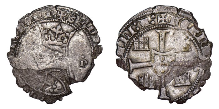 Polen. D. Fernando I (1367-1383). Barbuda (28 Dinheiros) - Porto - Besantes em Cruz - Rara - Free shipping (worldwide)