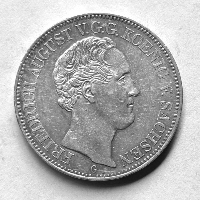 Tyskland Sachsen Friedrich August II (1836-1854) Thaler (taler) 1843  (Ingen mindstepris)