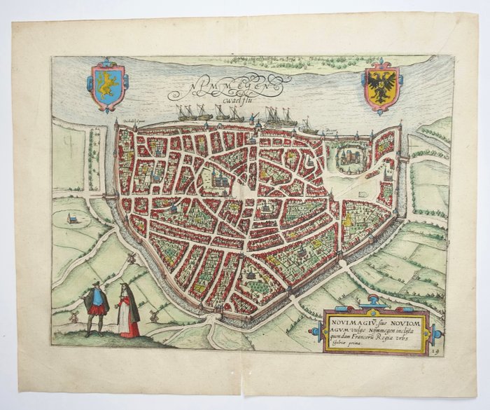 Holland - Nijmegen; WJ Blaeu / L Guicciardini - Novimagiu, sive Noviomagum (...) - 1612