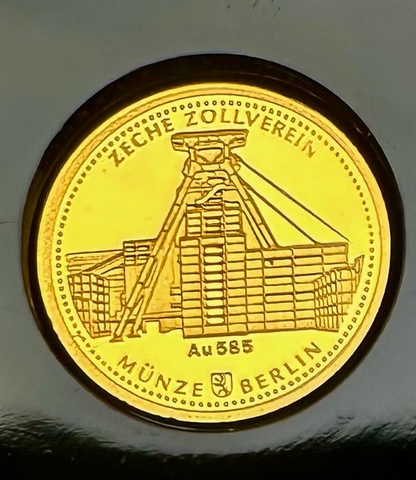 Tyskland. Gold Medal 2014 Zeche Zollverein ,  oro Proof  (Ingen mindstepris)