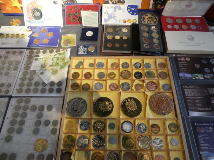 Verden. Collection of coins/banknote/medals/euro inkl. pp from old to modern (800 pieces)  (Ingen mindstepris)