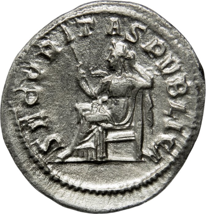 Romarriket. Gordian III (AD 238-244). Denarius Minted in Rome, 241. SECVRITAS PVBLICA