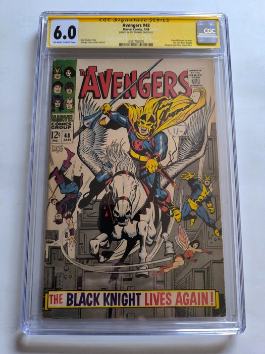 The Avengers #48 - CGC 6.0 - Signed by Roy Thomas - 1 Signed graded comic - 1968