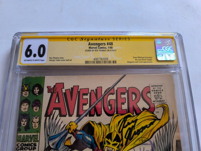 The Avengers #48 - CGC 6.0 - Signed by Roy Thomas - 1 Signed graded comic - 1968