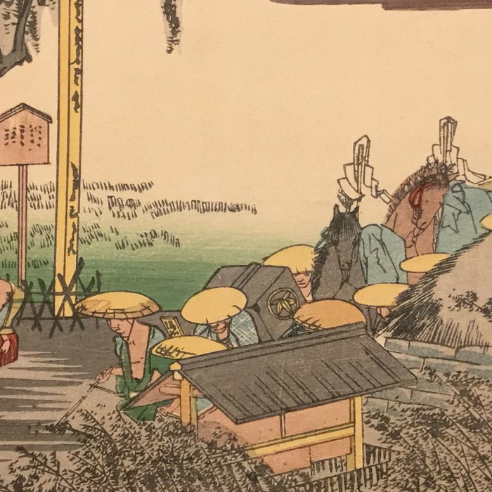 Uit de serie: de 53 stations van de Tokaido (Tôkaidô gojûsan tsugi no uchi, 東海道五十三次之内) - Utagawa Hiroshige (1797-1858) - Japan