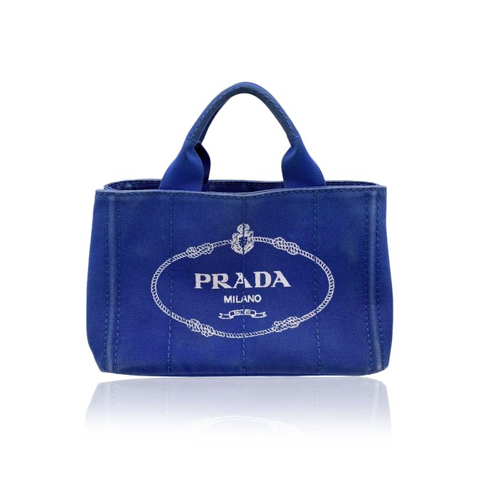 Prada - Blue Canvas Canapa Logo Small BN2439 - Mulepose